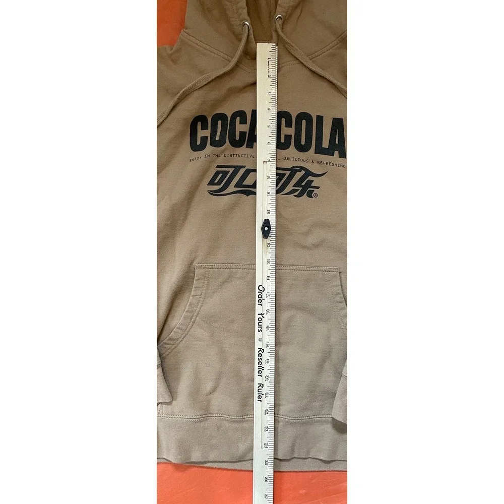 Coca Cola in 6‎ Languages, Unisex Replay Hoodie Sandstone Fleece Size Medium